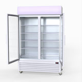 Thermaster 1200L Large Two Glass Door Upright Drink Fridge 133 X 69cm