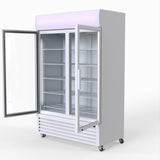 Thermaster 1200L Large Two Glass Door Upright Drink Fridge 133 X 69cm
