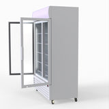 Thermaster 1200L Large Two Glass Door Upright Drink Fridge 133 X 69cm