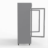 Thermaster 1200L Large Two Glass Door Upright Drink Fridge 133 X 69cm