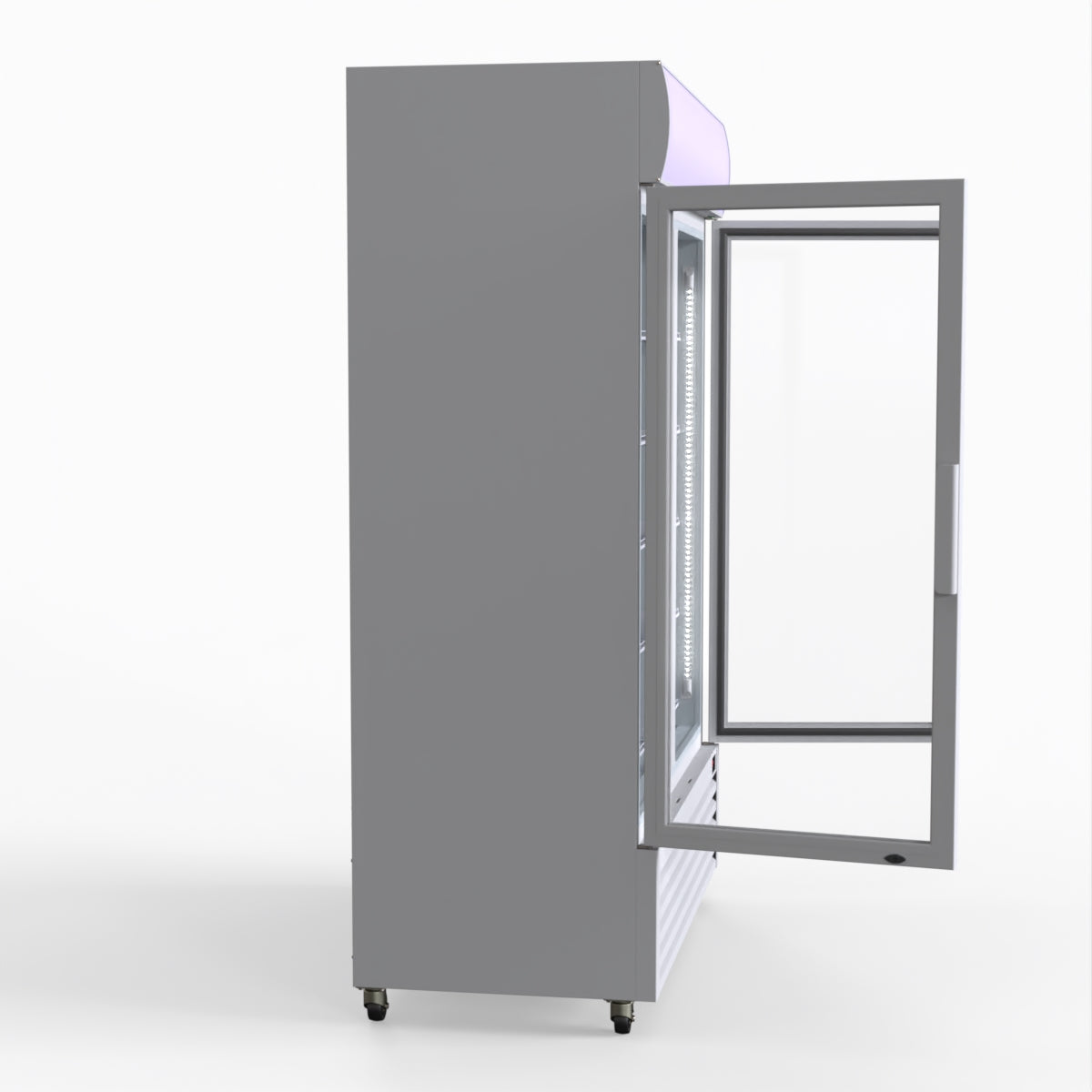 Thermaster 1200L Large Two Glass Door Upright Drink Fridge 133 X 69cm