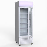 Thermaster 540L Single Glass Door Upright Drink Fridge White 10Amp