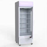 Thermaster 540L Single Glass Door Upright Drink Fridge White 10Amp