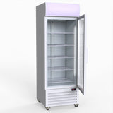Thermaster 540L Single Glass Door Upright Drink Fridge White 10Amp