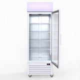 Thermaster 540L Single Glass Door Upright Drink Fridge White 10Amp