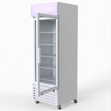 Thermaster 540L Single Glass Door Upright Drink Fridge White 10Amp
