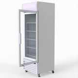Thermaster 540L Single Glass Door Upright Drink Fridge White 10Amp