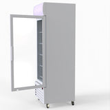 Thermaster 540L Single Glass Door Upright Drink Fridge White 10Amp