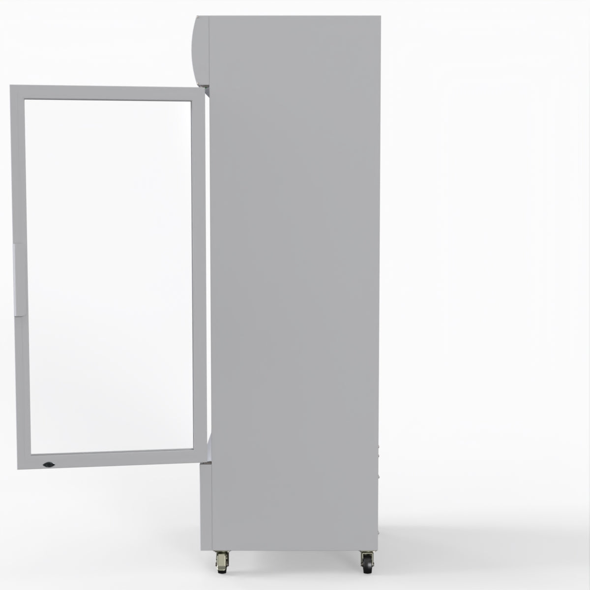 Thermaster 540L Single Glass Door Upright Drink Fridge White 10Amp