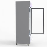Thermaster 540L Single Glass Door Upright Drink Fridge White 10Amp