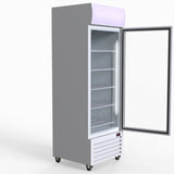Thermaster 540L Single Glass Door Upright Drink Fridge White 10Amp