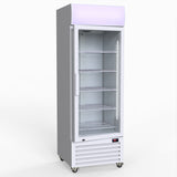 Thermaster 540L Single Glass Door Upright Drink Fridge White 10Amp