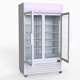 Thermaster 730L Medium Two Glass Door Upright Drink Fridge 112 X 61cm