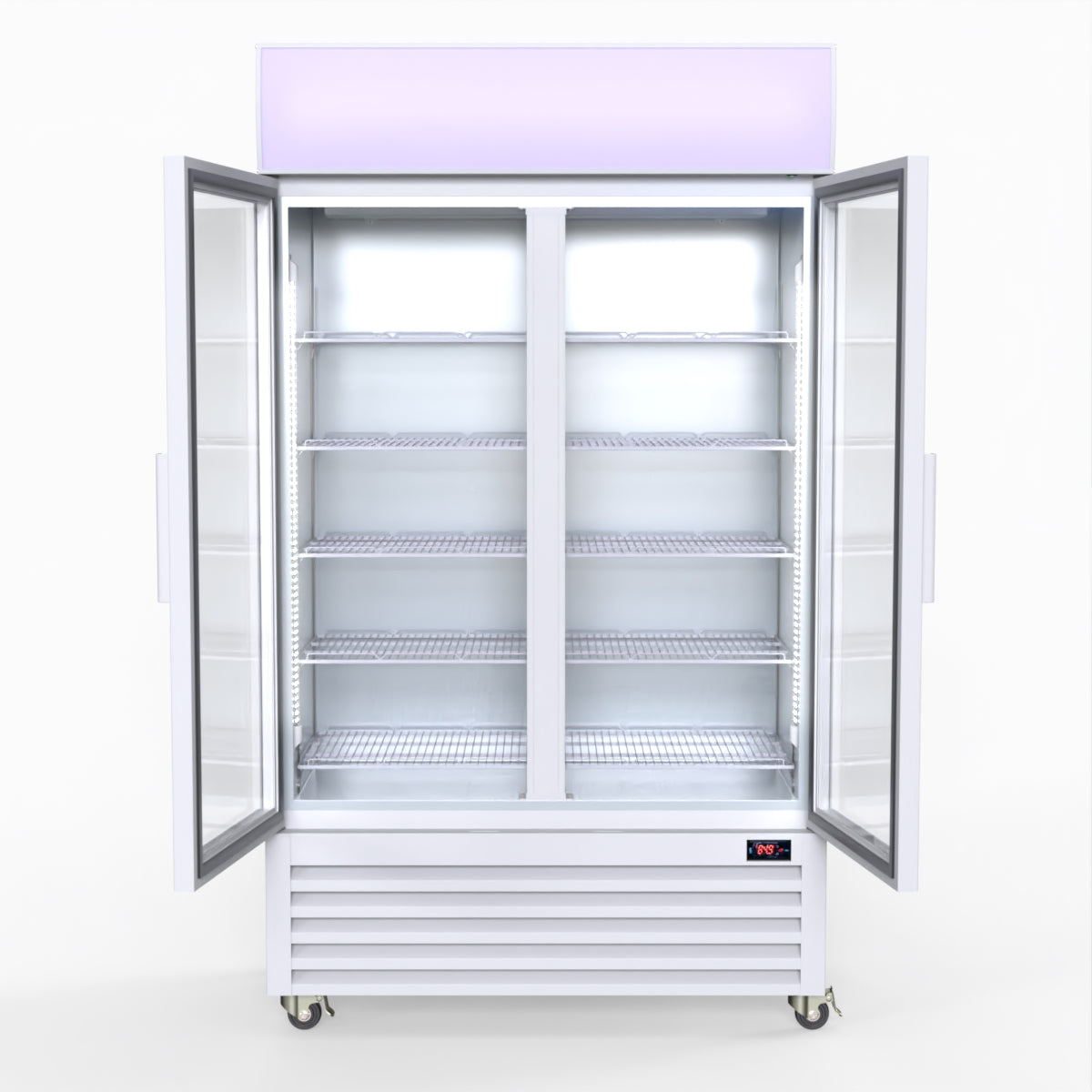 Thermaster 730L Medium Two Glass Door Upright Drink Fridge 112 X 61cm