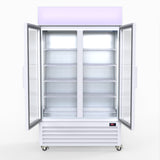Thermaster 730L Medium Two Glass Door Upright Drink Fridge 112 X 61cm