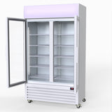 Thermaster 730L Medium Two Glass Door Upright Drink Fridge 112 X 61cm