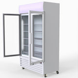 Thermaster 730L Medium Two Glass Door Upright Drink Fridge 112 X 61cm