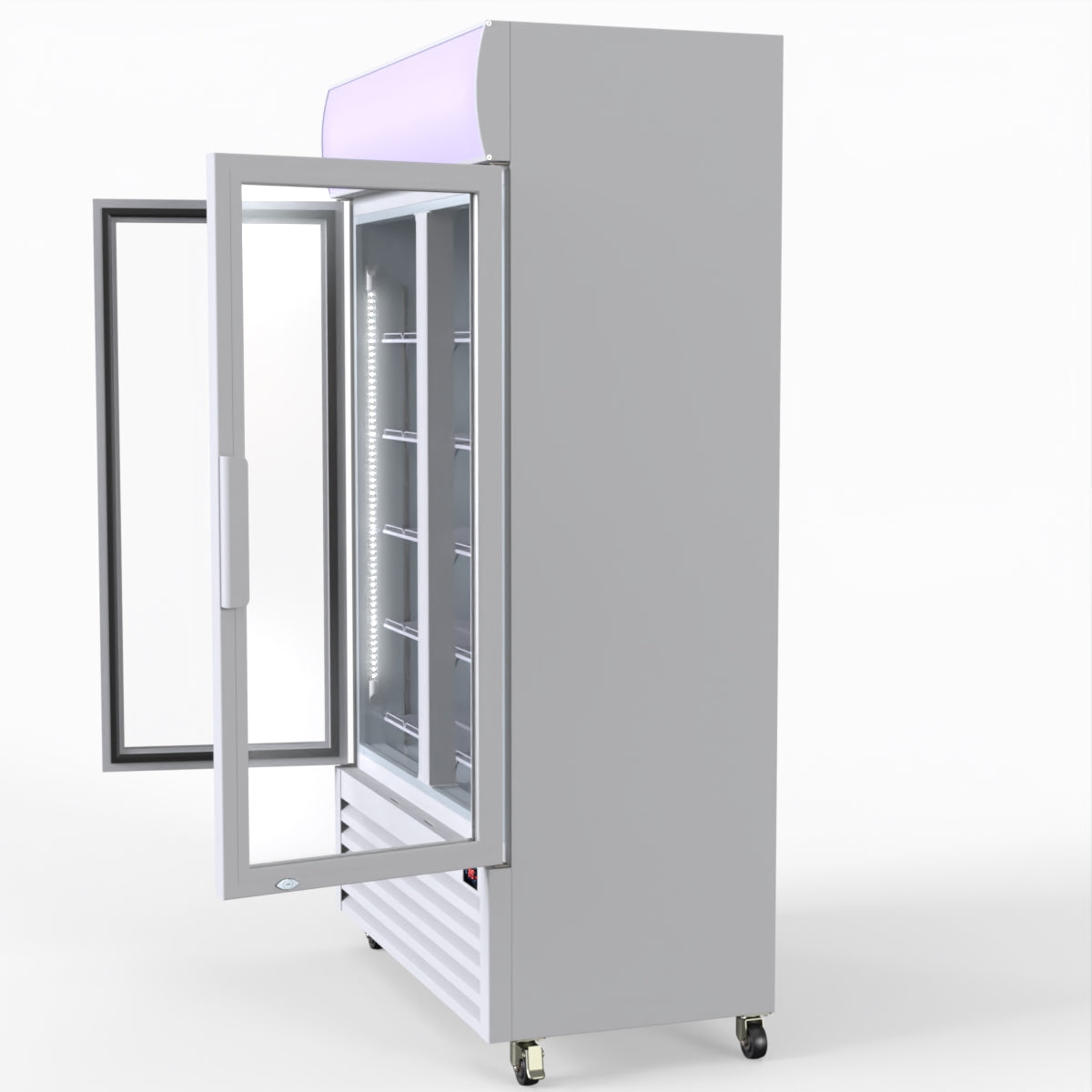 Thermaster 730L Medium Two Glass Door Upright Drink Fridge 112 X 61cm