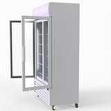 Thermaster 730L Medium Two Glass Door Upright Drink Fridge 112 X 61cm