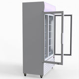 Thermaster 730L Medium Two Glass Door Upright Drink Fridge 112 X 61cm
