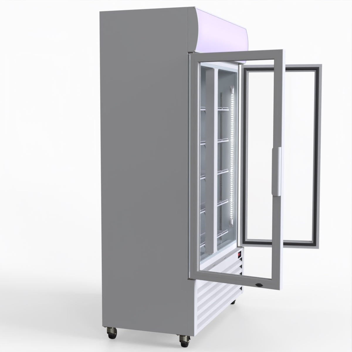 Thermaster 730L Medium Two Glass Door Upright Drink Fridge 112 X 61cm