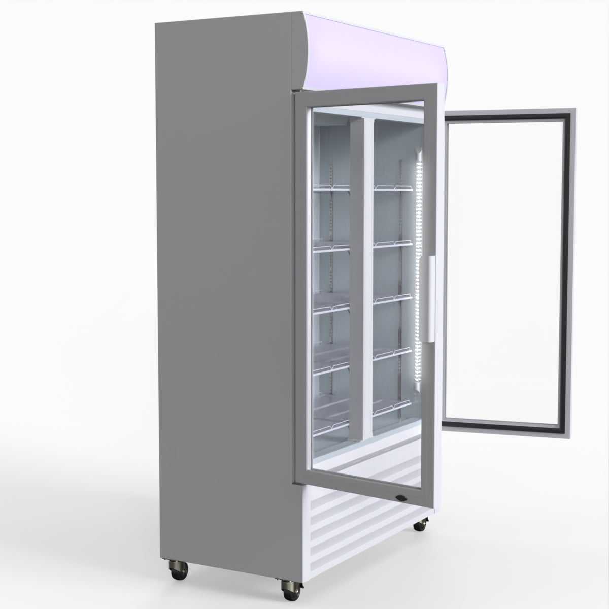 Thermaster 730L Medium Two Glass Door Upright Drink Fridge 112 X 61cm