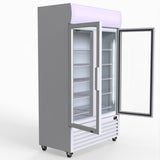 Thermaster 730L Medium Two Glass Door Upright Drink Fridge 112 X 61cm