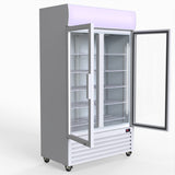 Thermaster 730L Medium Two Glass Door Upright Drink Fridge 112 X 61cm