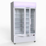 Thermaster 730L Medium Two Glass Door Upright Drink Fridge 112 X 61cm