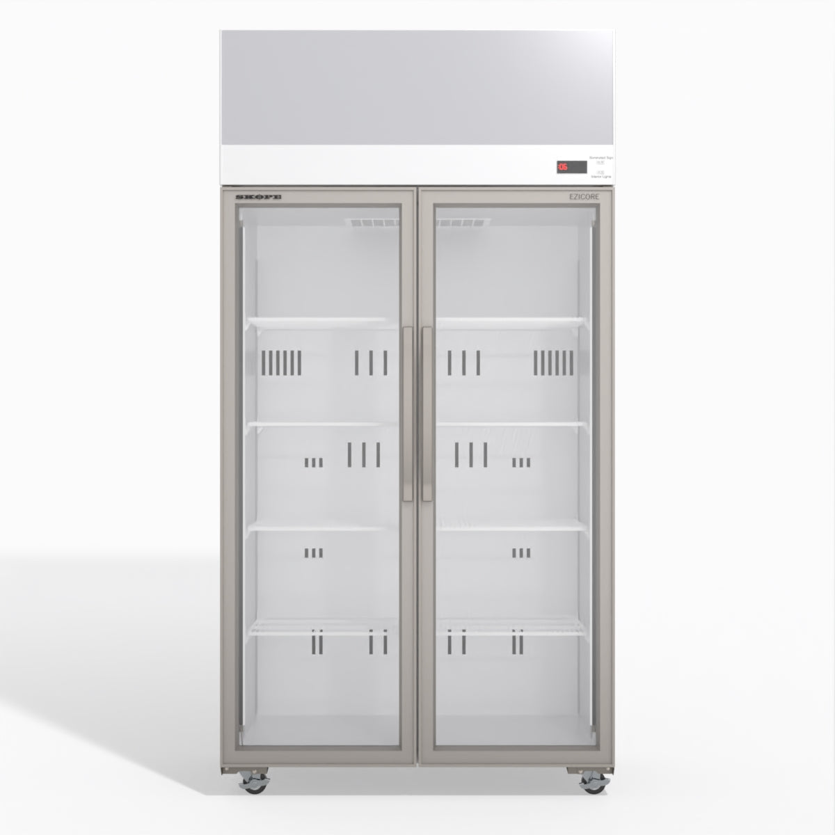 Skope 2 Glass Door Display Fridge 130cm 10Amp