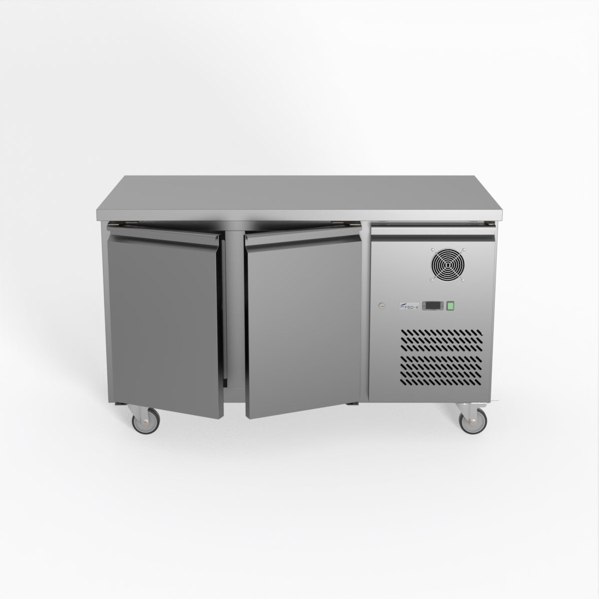 FED-X S/S Two Door Bench Fridge 136cm 10Amp