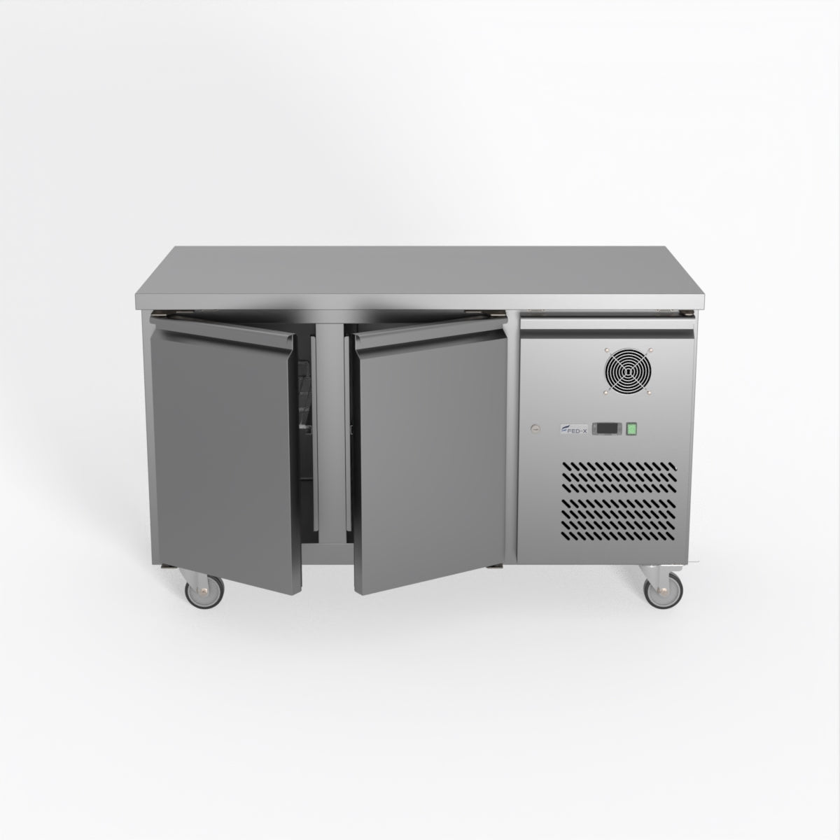 FED-X S/S Two Door Bench Fridge 136cm 10Amp