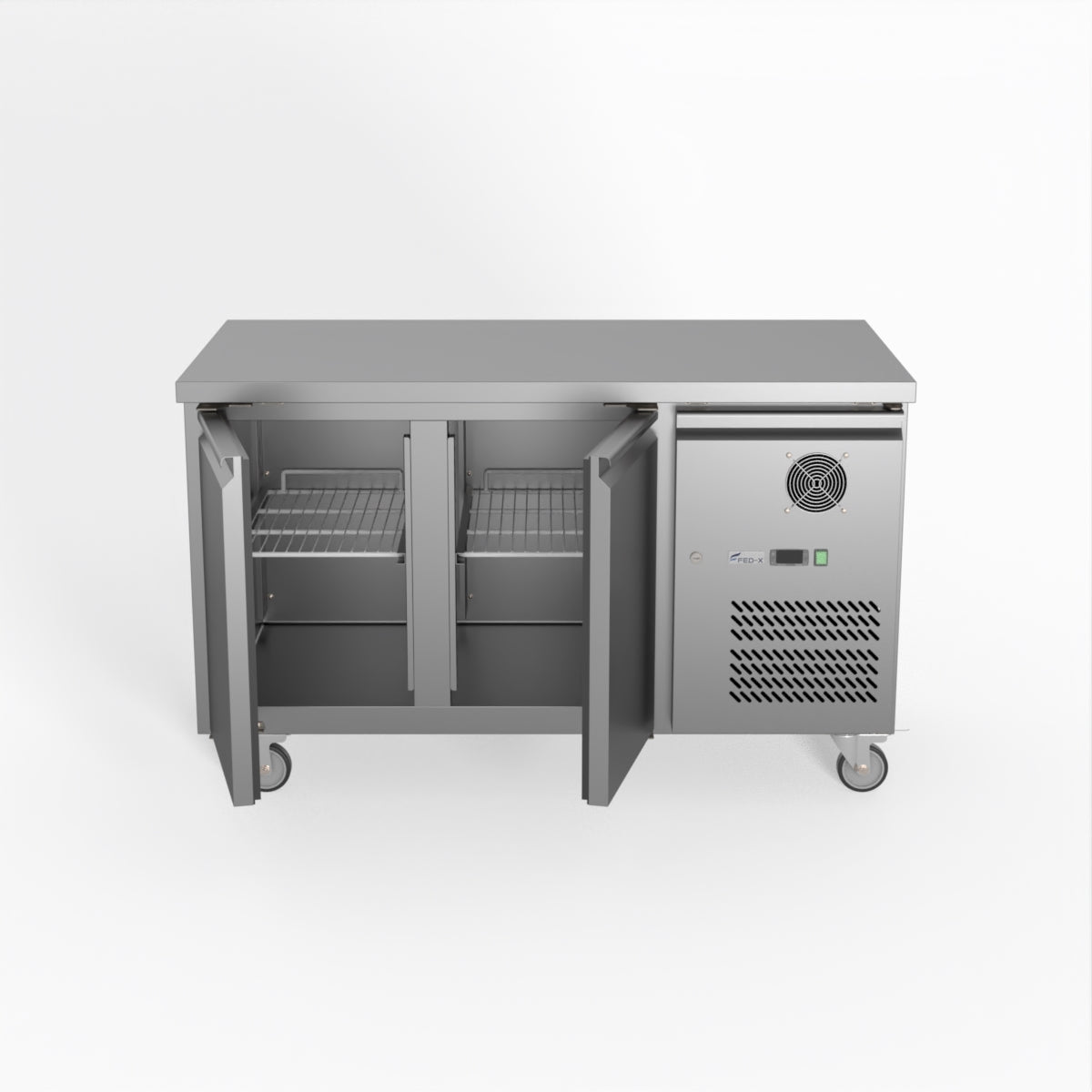 FED-X S/S Two Door Bench Fridge 136cm 10Amp