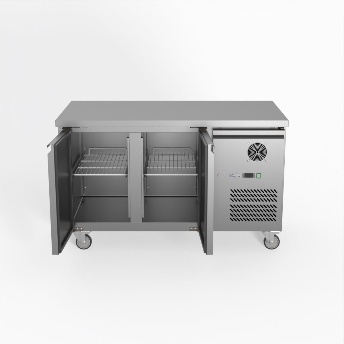 FED-X S/S Two Door Bench Fridge 136cm 10Amp