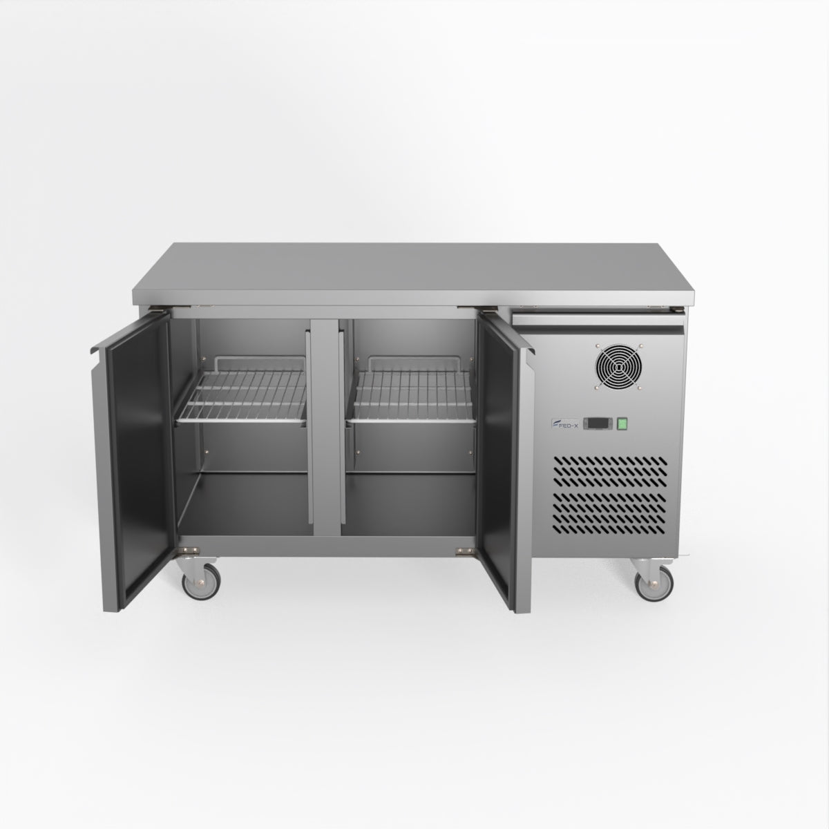 FED-X S/S Two Door Bench Fridge 136cm 10Amp