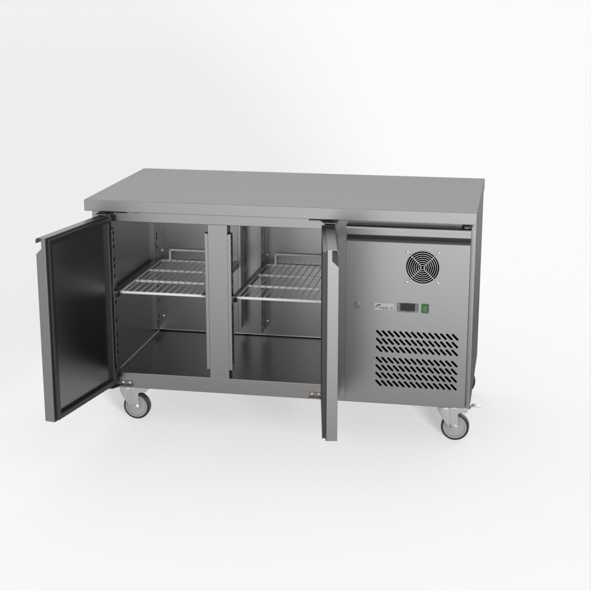 FED-X S/S Two Door Bench Fridge 136cm 10Amp