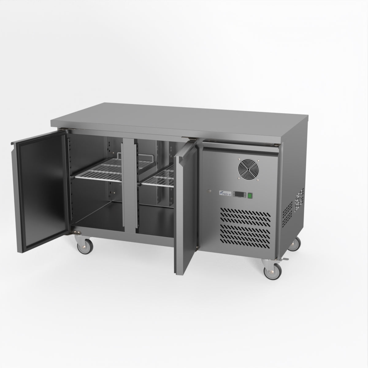 FED-X S/S Two Door Bench Fridge 136cm 10Amp