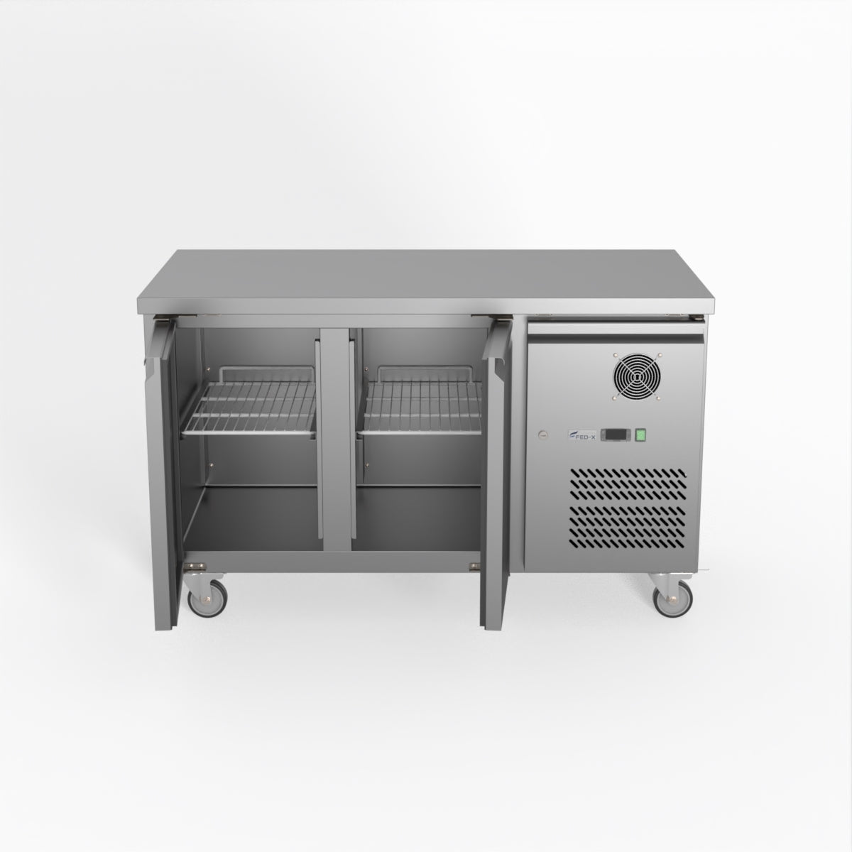 FED-X S/S Two Door Bench Fridge 136cm 10Amp