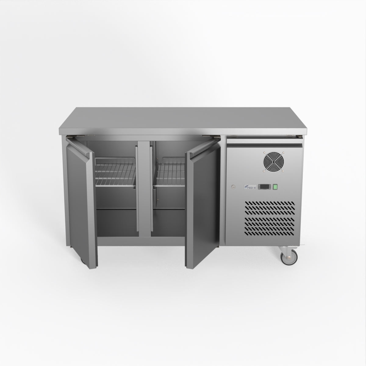 FED-X S/S Two Door Bench Fridge 136cm 10Amp