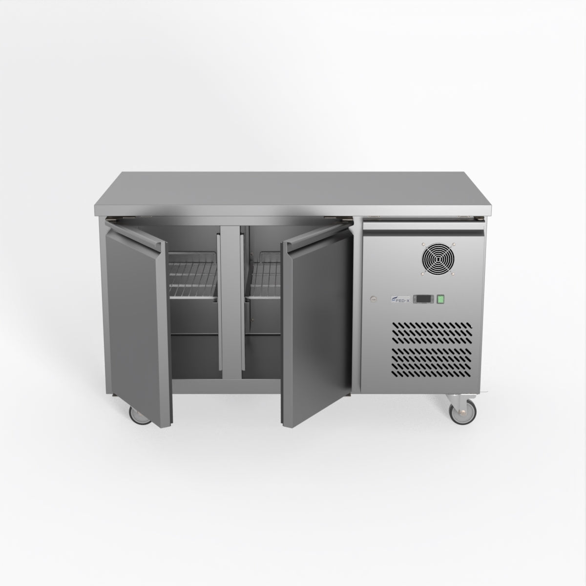 FED-X S/S Two Door Bench Fridge 136cm 10Amp
