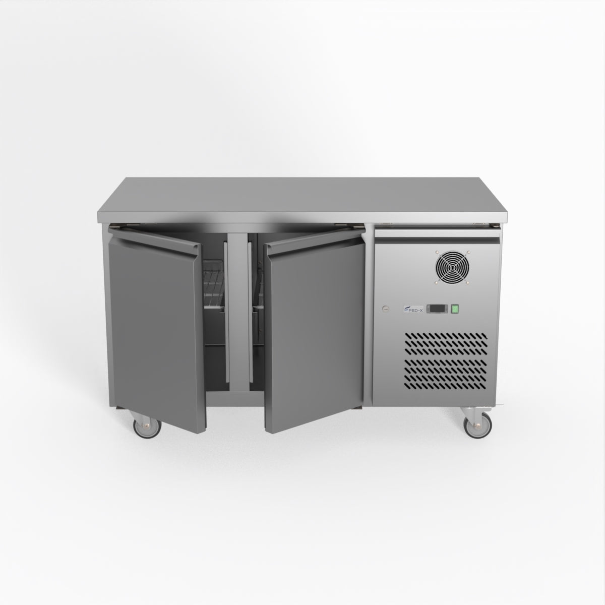 FED-X S/S Two Door Bench Fridge 136cm 10Amp