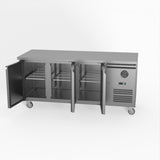 FED-X S/S Three Door Bench Fridge 180cm 10Amp