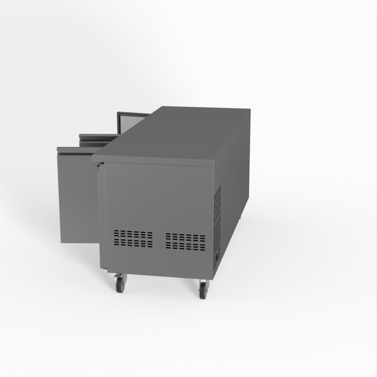 FED-X S/S Three Door Bench Fridge 180cm 10Amp
