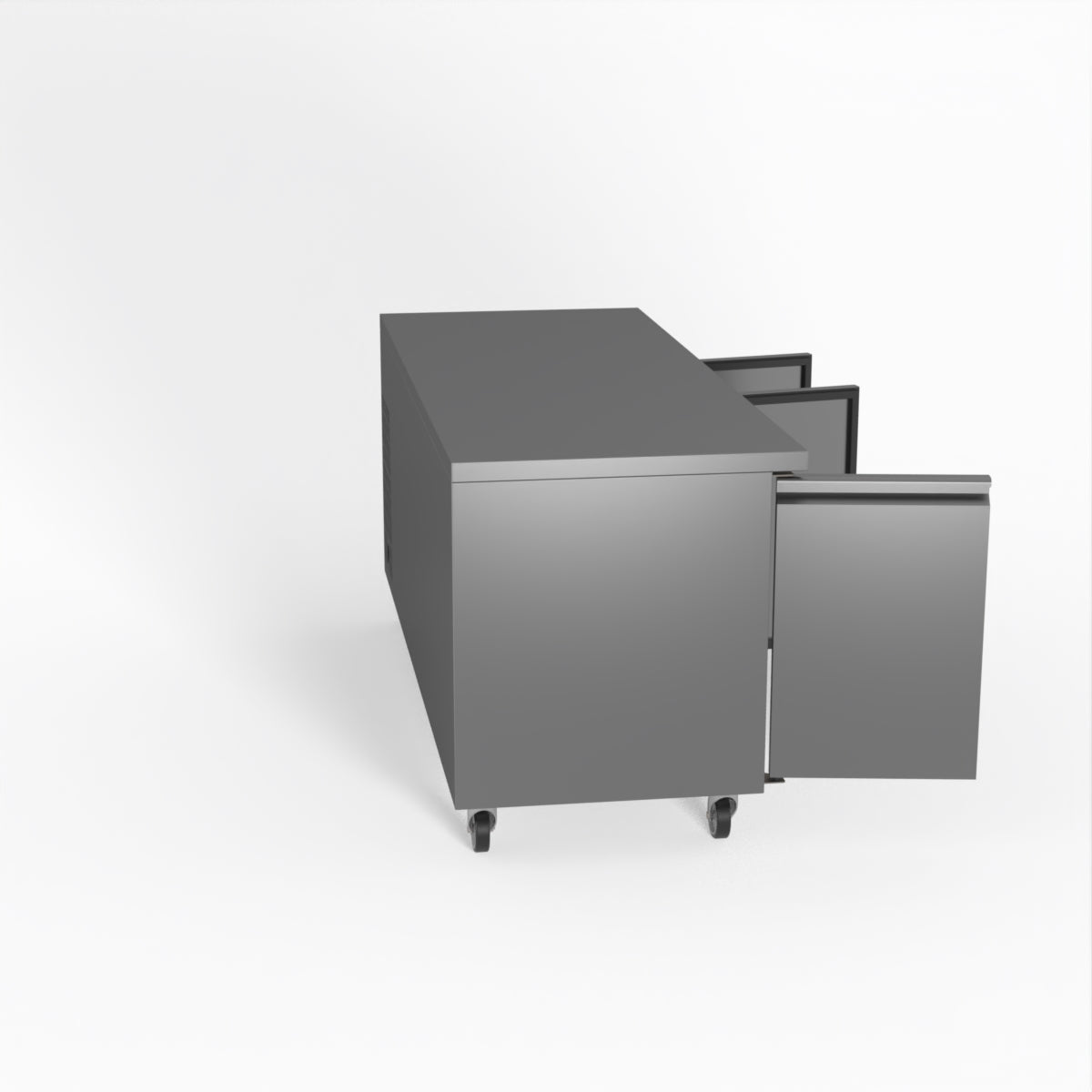 FED-X S/S Three Door Bench Fridge 180cm 10Amp