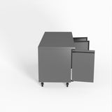 FED-X S/S Three Door Bench Fridge 180cm 10Amp