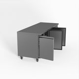 FED-X S/S Three Door Bench Fridge 180cm 10Amp