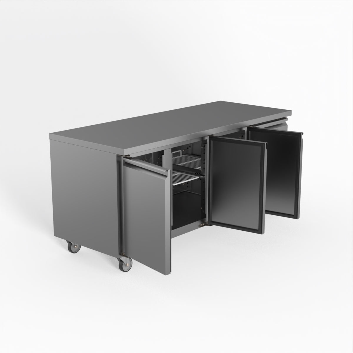 FED-X S/S Three Door Bench Fridge 180cm 10Amp