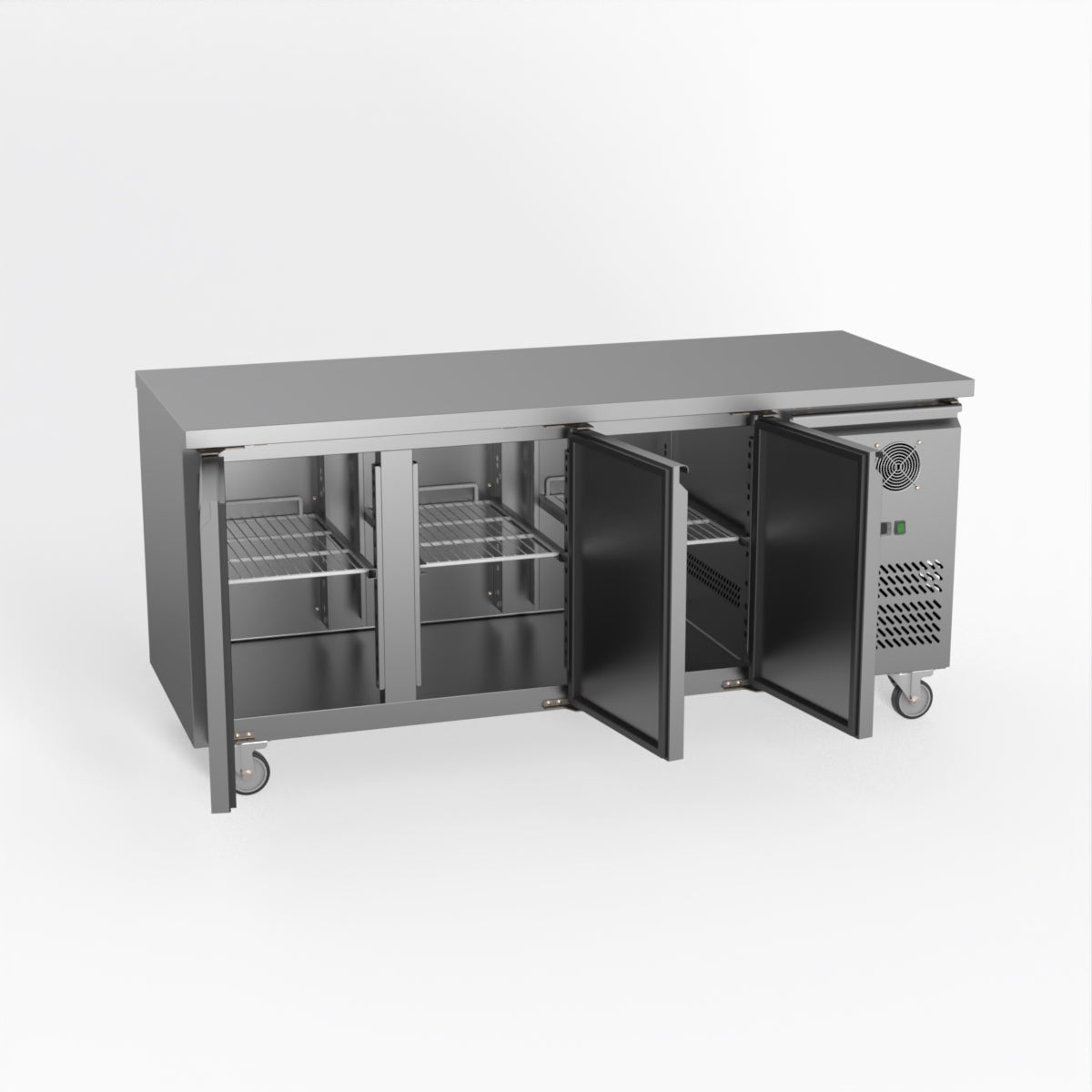 FED-X S/S Three Door Bench Fridge 180cm 10Amp