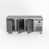 FED-X S/S Three Door Bench Fridge 180cm 10Amp