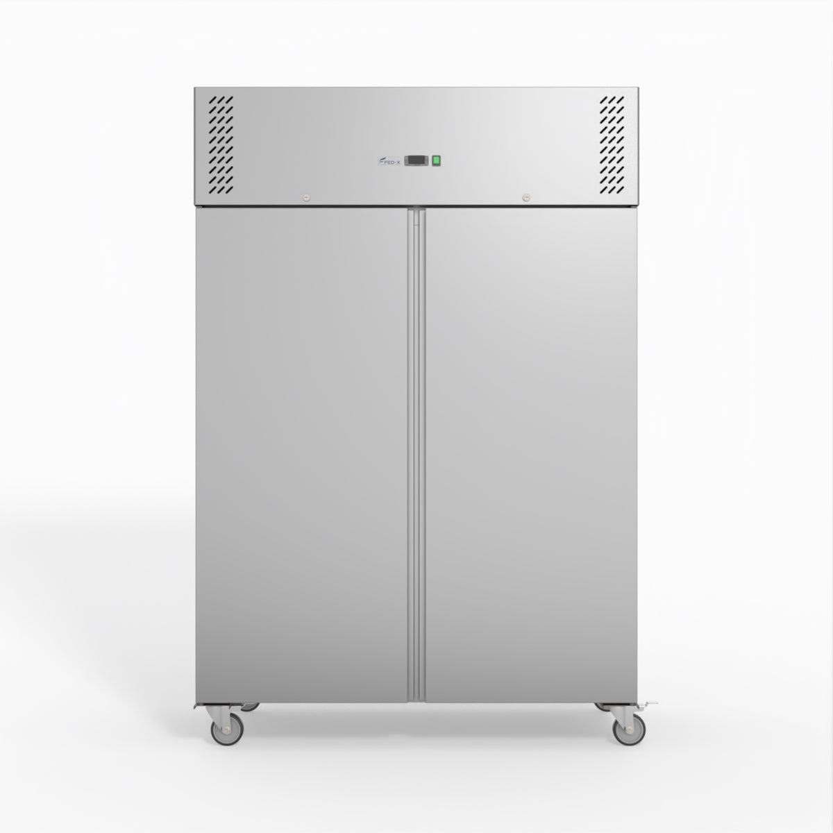 FED-X S/S Double Door Upright Fridge 134cm 10Amp